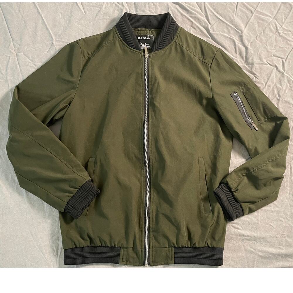 H.T Niao Army Green Light Jacket - Picture 1 of 8